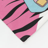 カラフルレトロ1990年代パターン フリースブランケット (角)