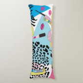 カラフルレトロ1990年代パターン ボディピロー (正面縦)