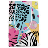 カラフルレトロ1990年代パターン ミディアムペーパーバッグ (正面)