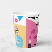 カラフルレトロ1990年代パターン 紙コップ (右)