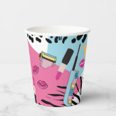 カラフルレトロ1990年代パターン 紙コップ (正面)