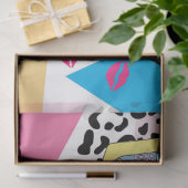 カラフルレトロ1990年代パターン 薄葉紙 (ギフト)