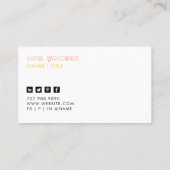 カラフルレトロ70の花タイポグラフィ 名刺 (裏面)