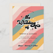 カラフルレトロ70結婚s 招待状 (正面/裏面)