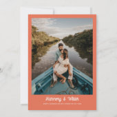 カラフルレトロ70s結婚式招待状とストライプ 招待状 (裏面)