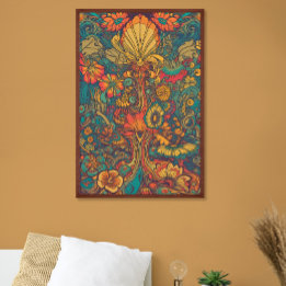 カラフルレトロ70s AIサイケデリックアート ポスター