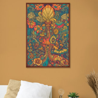 カラフルレトロ70s AIサイケデリックアート ポスター