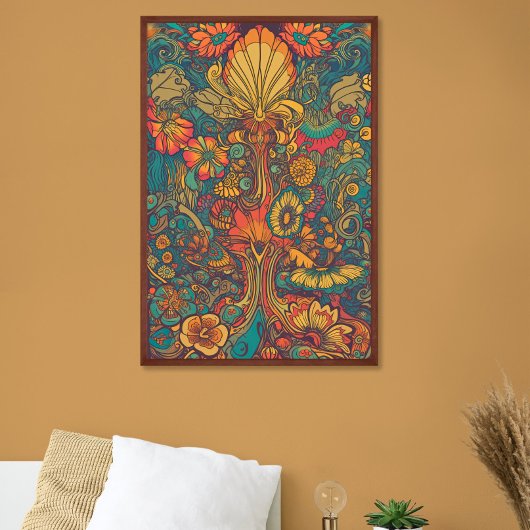 カラフルレトロ70s AIサイケデリックアート ポスター