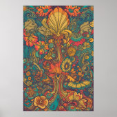 カラフルレトロ70s AIサイケデリックアート ポスター (正面)