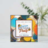 カラフルレトロ80のスープリーズ誕生日招待状 (スタンド正面)