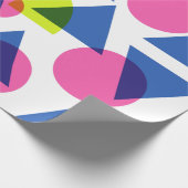 カラフルレトロ90sネオン幾何学形状 ラッピングペーパー (角)