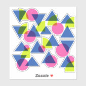 カラフルレトロ90sネオン幾何形状 シール (シート)