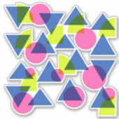 カラフルレトロ90sネオン幾何形状 シール (正面)