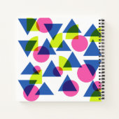 カラフルレトロ90sネオン幾何形状 ノートブック (裏面)