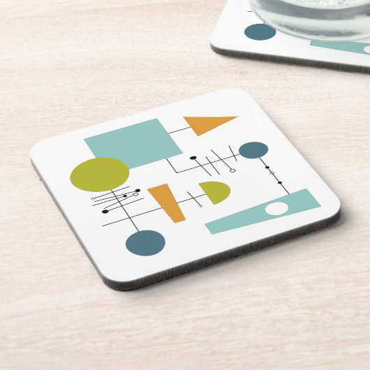 カラフルレトロ・フロー・チャート(100年中) コースター (左側)