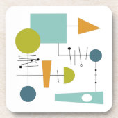 カラフルレトロ・フロー・チャート(100年中) コースター (正面)