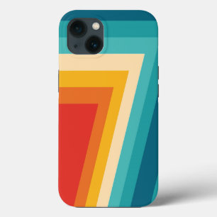 カラフルレトロ-    70s 80sデザイン  iPhone 13ケース