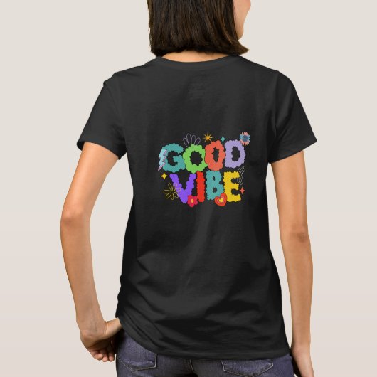 カラフルレトロ「Good Vibe」 Tシャツ (裏面)