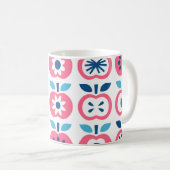 カラフルレトロAppleシームレスパターン コーヒーマグカップ (正面右)