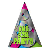 カラフルレトロY2K音楽CDsアーポップ・アートのトパーティーハット パーティーハット (正面)