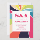 カラフルレト結婚アート 招待状 (正面)