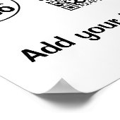 カラフルロゴ名の文字画像の追加 ポスター (角)