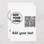 カラフルロゴ名の文字画像の追加 招待状 (正面/裏面)