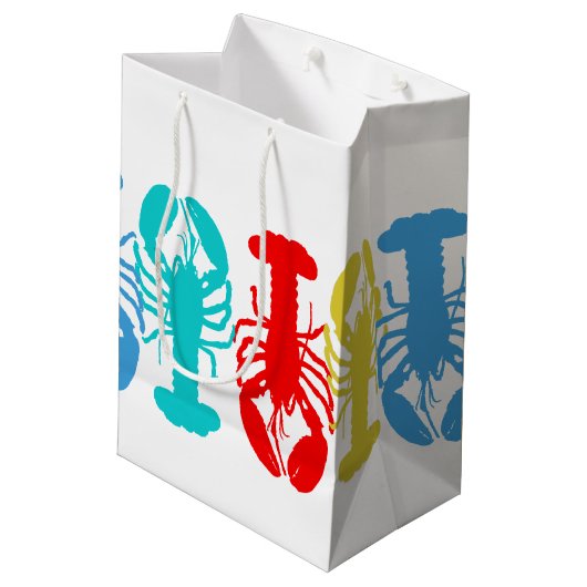 カラフルロブスターハッピーバースデー抱き枕 ミディアムペーパーバッグ (裏面アングル)