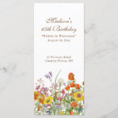 カラフルワイルドフラワーズカントリー65誕生日 メニュー (正面)