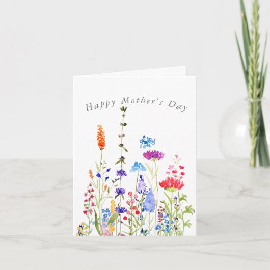 カラフルワイルドフラワーマザーズデイカード カード (正面)