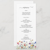 カラフルワイルドフラワーメニューカード春夏 メニュー (正面/裏面)