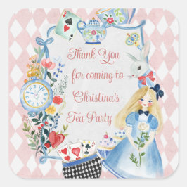 カラフルワンダーランド誕生日の魅惑のアリス スクエアシール