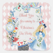 カラフルワンダーランド誕生日の魅惑のアリス スクエアシール (正面)