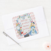 カラフルワンダーランド誕生日の魅惑のアリス スクエアシール (封筒)