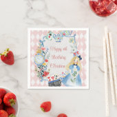 カラフルワンダーランド誕生日の魅惑のアリス スタンダードカクテルナプキン (インサイチュ)