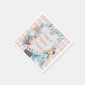 カラフルワンダーランド誕生日の魅惑のアリス スタンダードカクテルナプキン (角)