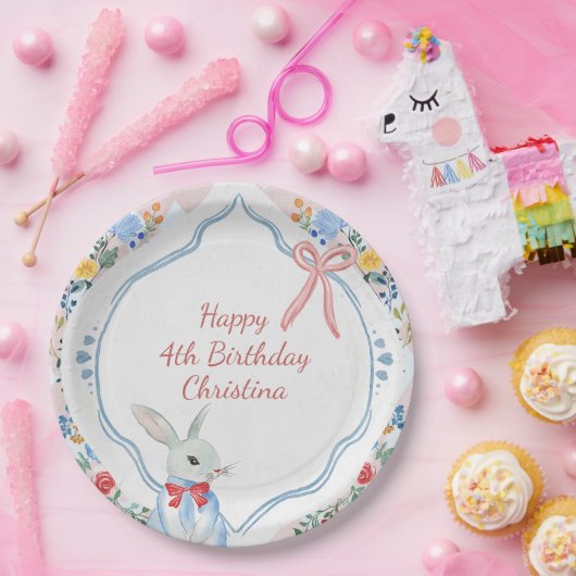 カラフルワンダーランド誕生日の魅惑のアリス ペーパープレート (パーティー)