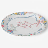 カラフルワンダーランド誕生日の魅惑のアリス ペーパープレート (アングル)