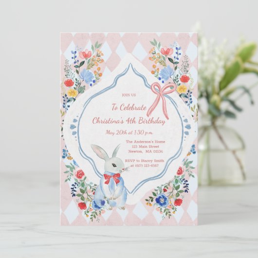 カラフルワンダーランド誕生日の魅惑のアリス 招待状 (スタンド正面)