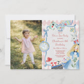 カラフルワンダーランド誕生日の魅惑のアリス 招待状 (正面)