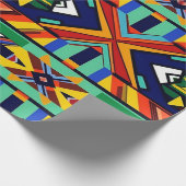 カラフルンダベレスタイル南アフリカパターン ラッピングペーパー (角)