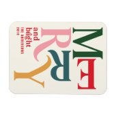 カラフルヴィンテージのクリスマス マグネット (横)