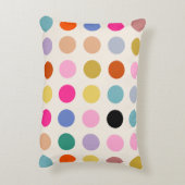 カラフルヴィンテージのジオメトリドット アクセントクッション (裏面(縦))
