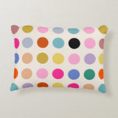 カラフルヴィンテージのジオメトリドット アクセントクッション (裏面)