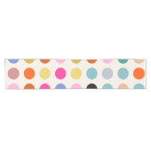 カラフルヴィンテージのジオメトリドット ショートテーブルランナー (横)