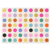 カラフルヴィンテージのジオメトリドット テーブルクロス (正面(横))