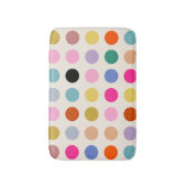 カラフルヴィンテージのジオメトリドット バスマット (正面縦)