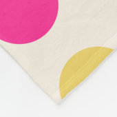 カラフルヴィンテージのジオメトリドット フリースブランケット (角)