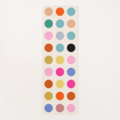 カラフルヴィンテージのジオメトリドット ヨガマット (正面)