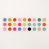 カラフルヴィンテージのジオメトリドット ヨガマット (正面(横))